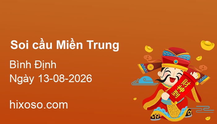 Soi cầu XSBDI 13-08-2026 | Dự đoán xổ số Bình Định