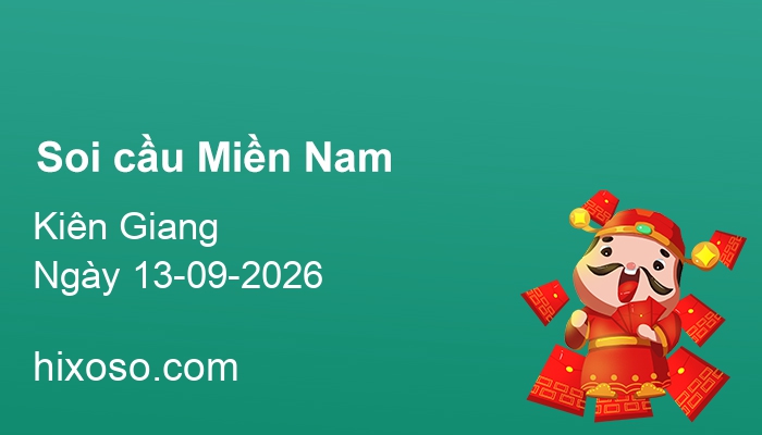 Soi cầu XSKG 13-09-2026 | Dự đoán xổ số Kiên Giang